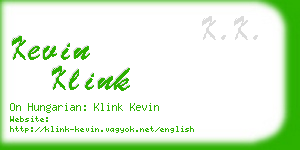 kevin klink business card